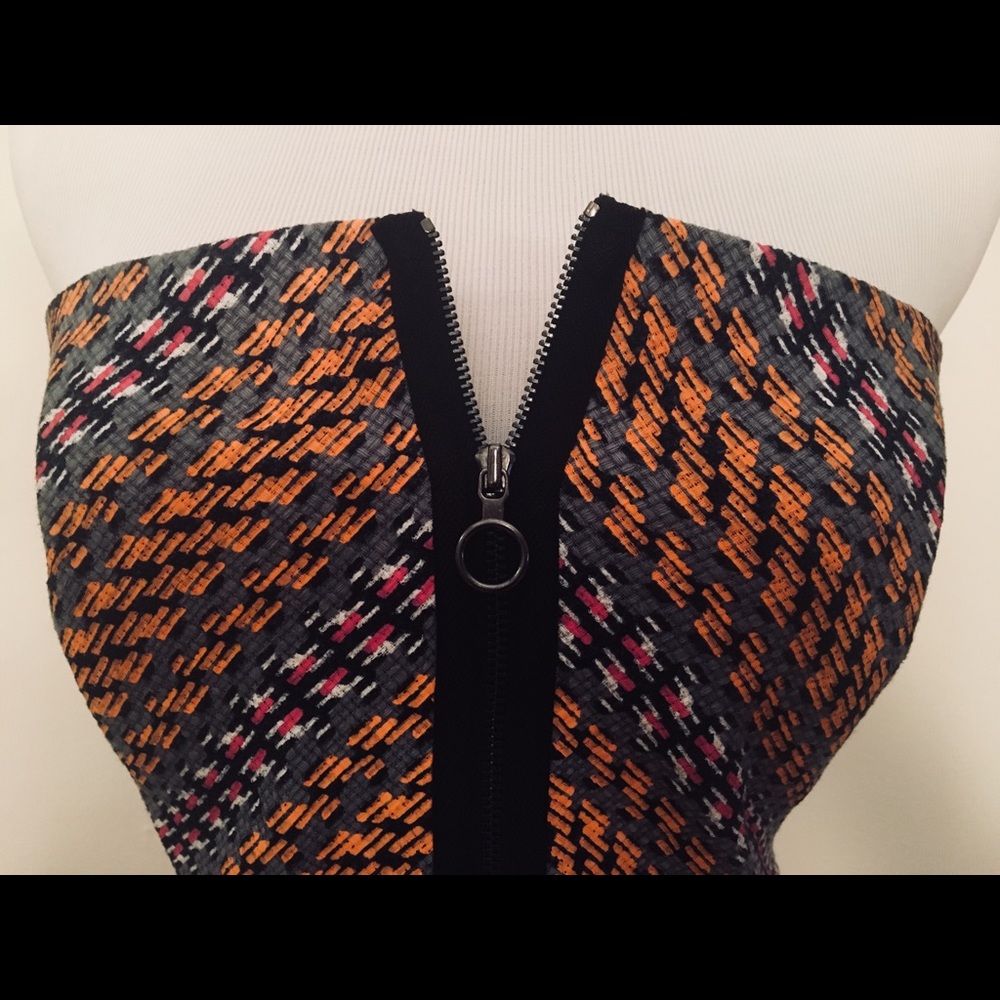 RACHEL Rachel Roy Bandeau Zip Front Dress - Size 4